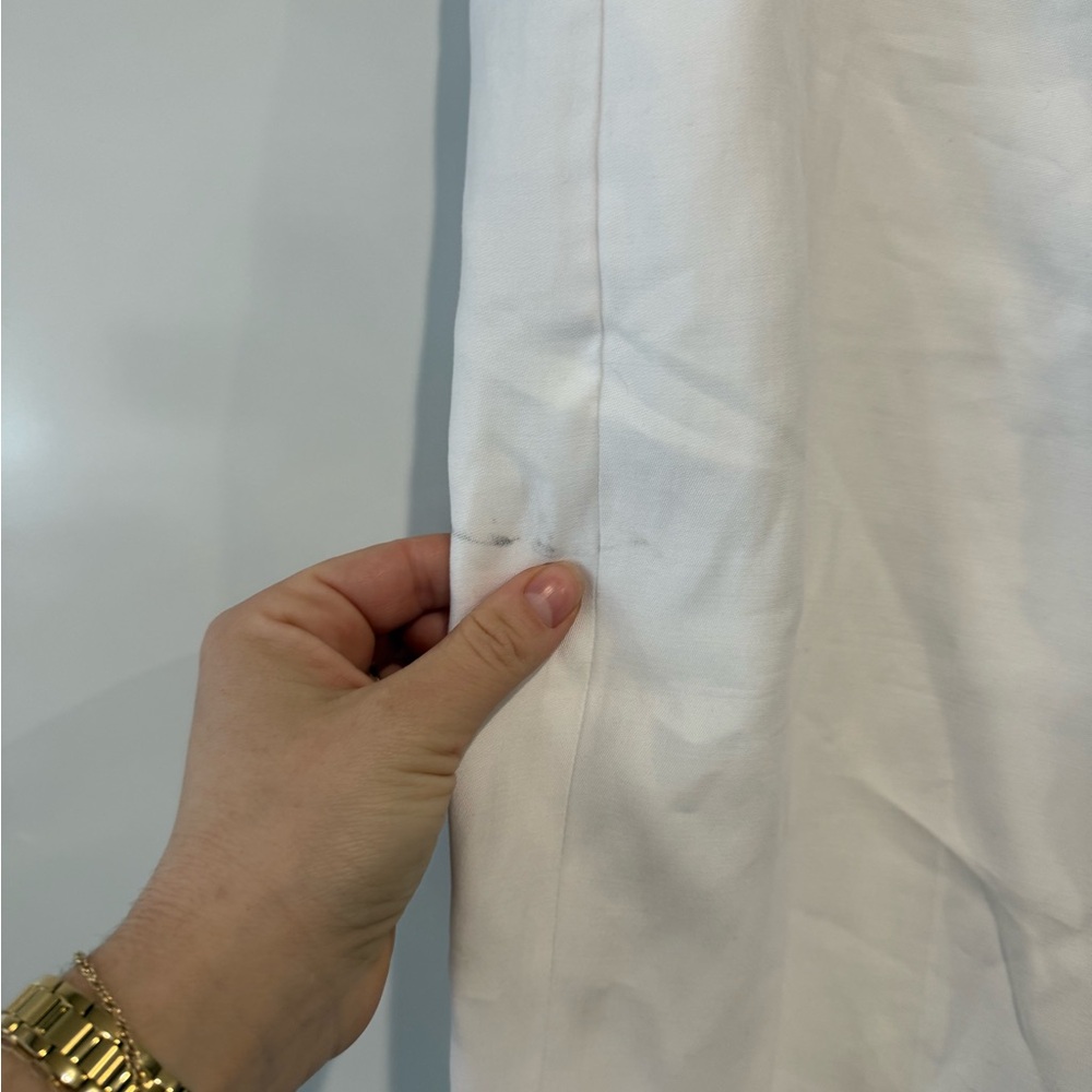 NWT Abercrombie & Fitch Sloane Tailored Wide Leg Pant in White - Picture 6 of 10